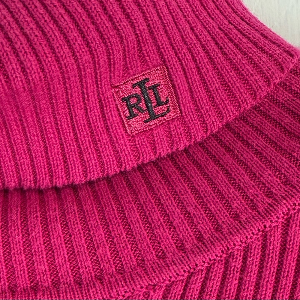 Ralph Lauren Vibrant Pink Turtleneck Sweater - Picture 2 of 4